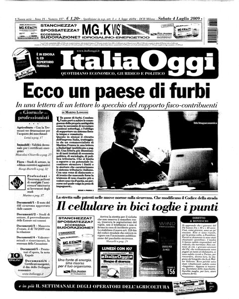 Italia oggi : quotidiano di economia finanza e politica